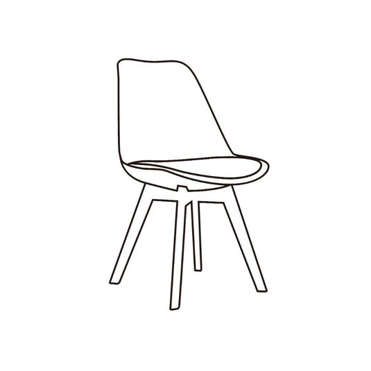 Kit de Cuatro Sillas Romero, Blanco y Café Claro, Cómodo Asiento y Patas en Madera