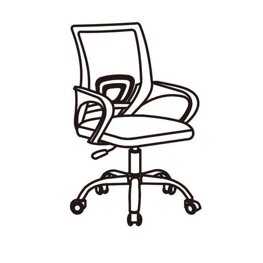 Silla Oficina X-60A, Negro, con Cómodo Espaldar y Rodachines