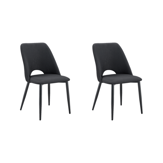 Set de 2 Sillas Urban, Color Negro, Con espaldar y diseño Moderno