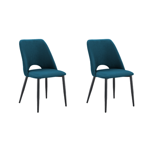 Set de 2 Sillas Urban, Color Azul, con Espaldar y Diseño Moderno