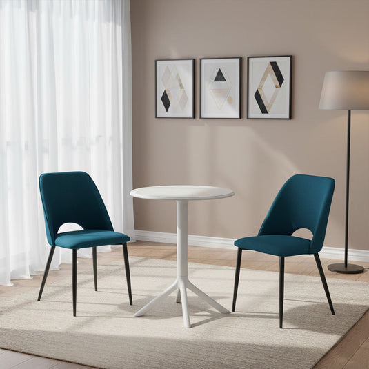 Set de 2 Sillas Urban, Color Azul, con Espaldar y Diseño Moderno