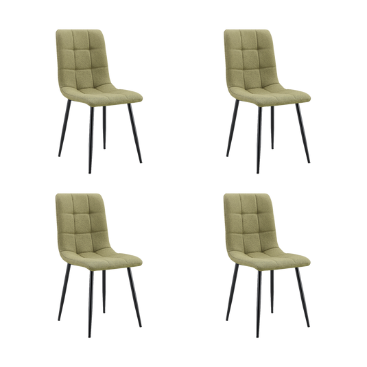 Combo Auren, Incluye una Mesa y 4 Sillas Color Verde Oliva Claro