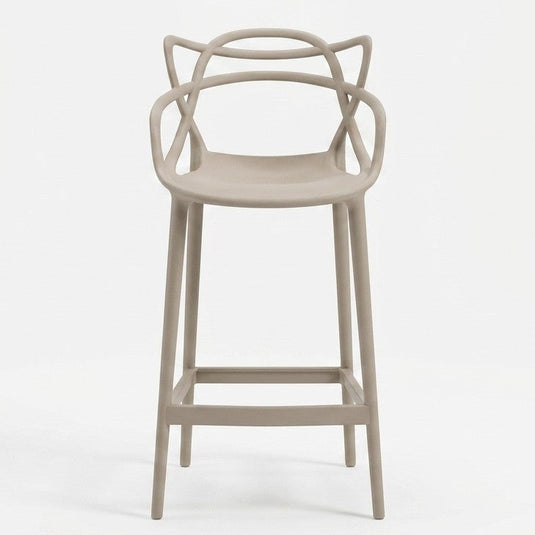 Set de 4 Sillas para Bar Palermo, Taupe, con Reposa Pies Doble Propósito