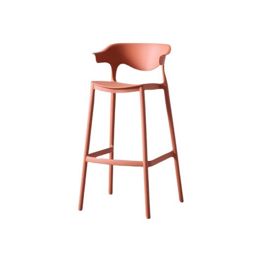 Set de 2 Sillas para Bar Elena, Color Terracota, Diseño Moderno