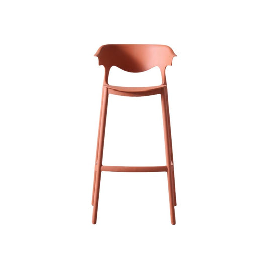 Set de 4 Sillas para Bar Elena, Color Terracota, Diseño Moderno