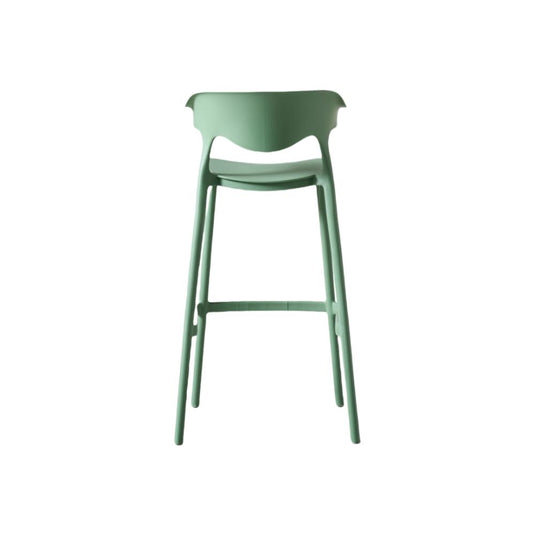 Set de 4 Sillas para Bar Elena, Color Verde Oliva, Diseño Moderno