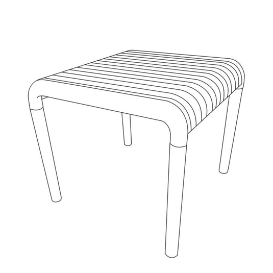 Mesa Lounge Parma, Negro, Pequeña con Diseño Minimalista