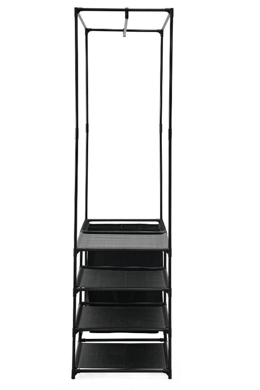 Closet Organizador Lupont, Negro, De tres niveles y dos canastas para ropa
