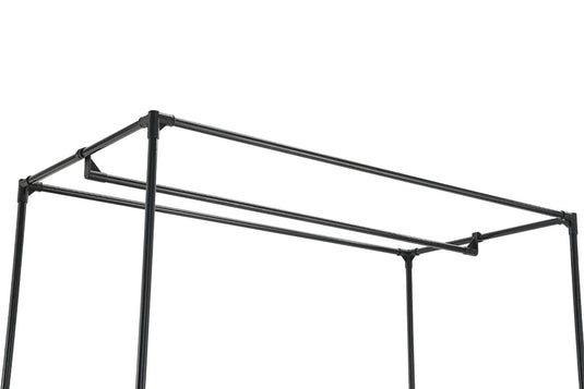 Closet Organizador Lupont, Negro, De tres niveles y dos canastas para ropa