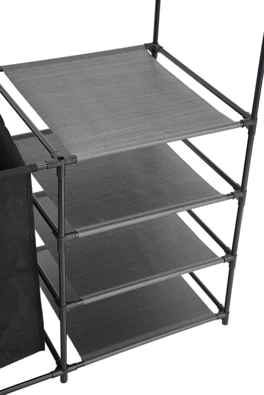 Closet Organizador Lupont, Negro, De tres niveles y dos canastas para ropa