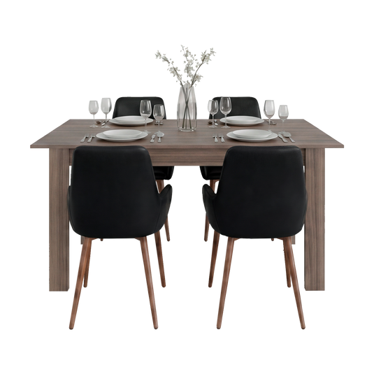 Mesa para Comedor Estrella 160, Avellana, con Espacio para Cuatro Personas, No Incluye Sillas