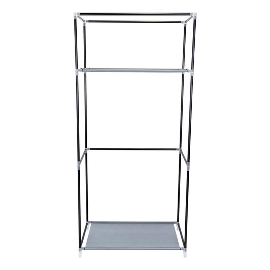 Clóset Portátil Jeasken, Gris, Variedad de Entrepaños en Tela