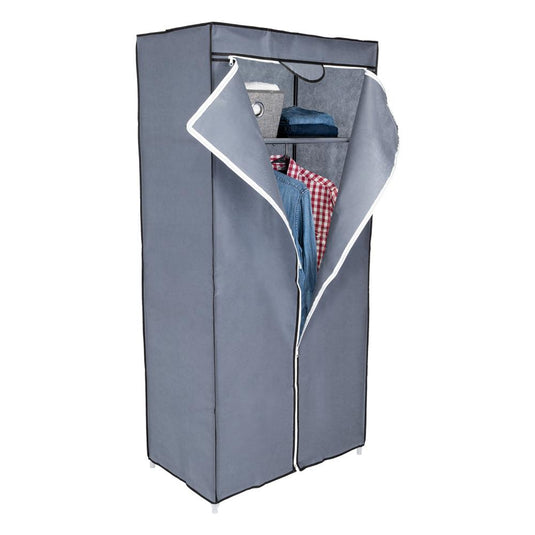 Clóset Portátil Jeasken, Gris, Variedad de Entrepaños en Tela