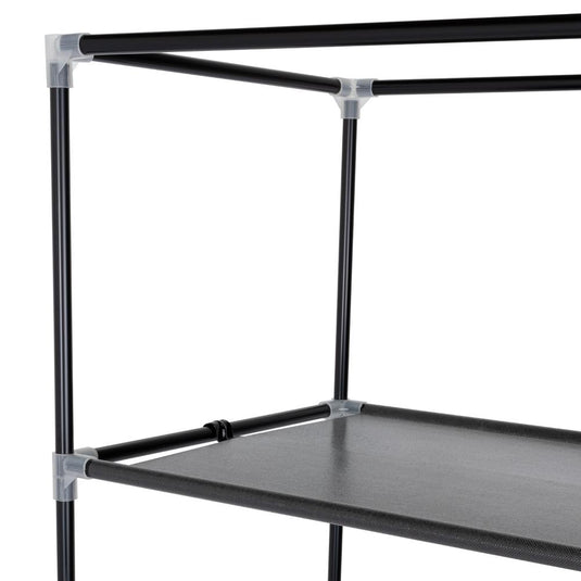 Closet Portátil Jeasken, Negro, Variedad de Entrepaños en Tela