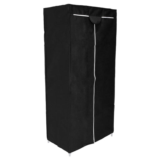 Clóset Portátil Jeasken, Negro, Variedad de Entrepaños en Tela