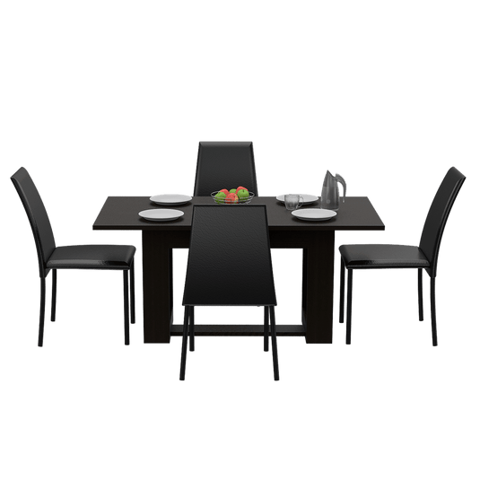 Mesa Para Comedor Volder, Wengue, con Amplia Superficie, No Incluye Sillas