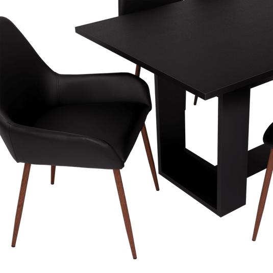 Combo Comedor Satura, Wengue y Café Claro, Incluye Comedor y 6 Sillas - VIRTUAL MUEBLES