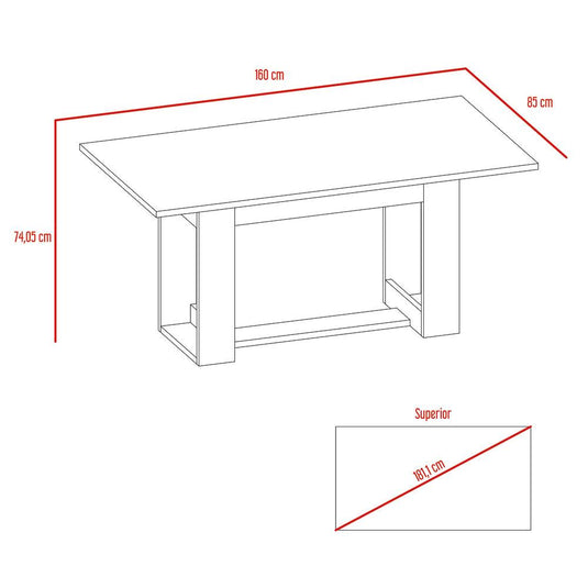 Combo Comedor Satura, Wengue y Café Claro, Incluye Comedor y 6 Sillas - VIRTUAL MUEBLES