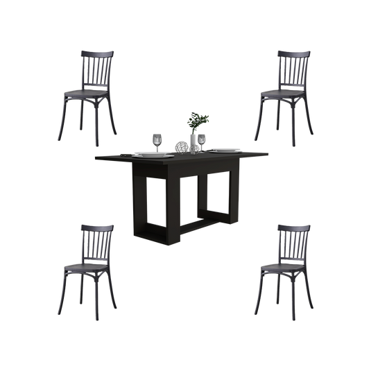 Combo Comedor Beton , Incluye Comedor y 4 Sillas