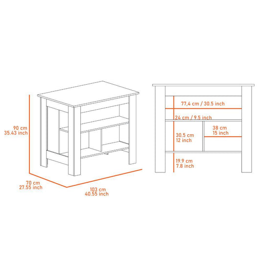 Combo de Cocina Ebano, Incluye Barra de Cocina y Dos silla para Barra