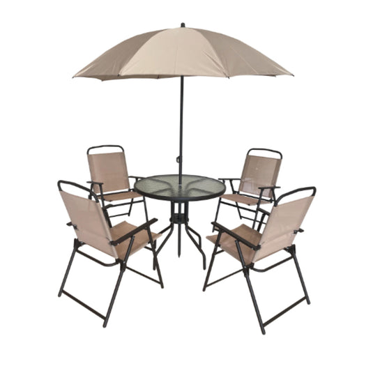 Sala de Terraza Jardín, Beige, Incluye Sombrilla
