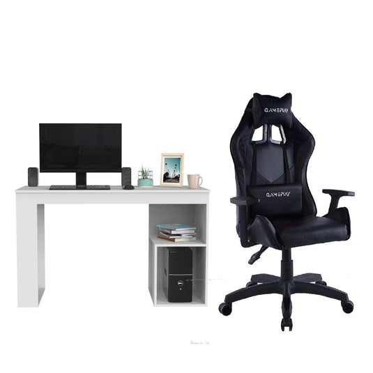 Combo para Oficina Bazil, Incluye Escritorio y Silla de Gamer