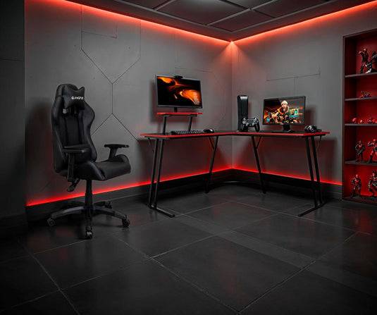 Silla Gamer X-71, Negro, con Cómodo Espaldar y Rodachines