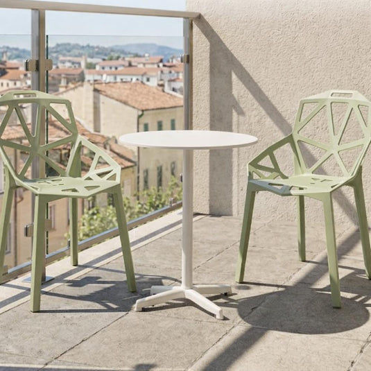 Silla Roxy, Color Verde, con Espaldar y Diseño Moderno X4