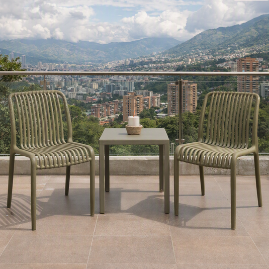 Set de 2 Sillas Terra, Color Taupe, con Espaldar
