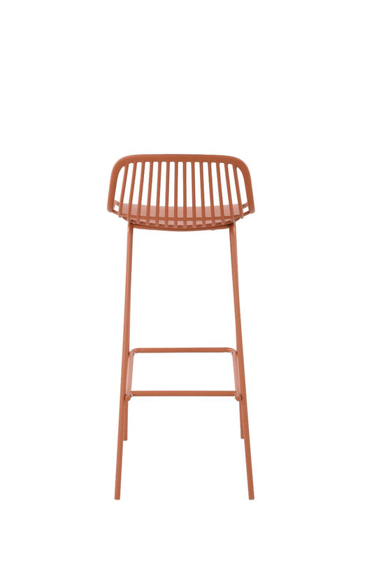 Set de 4 Sillas para Bar Tulum, Color Terracota, Diseño Moderno
