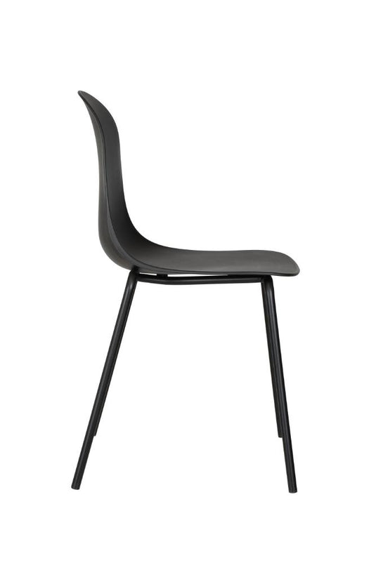 Set de 4 Sillas Aiara, Color Negro, Diseño Moderno