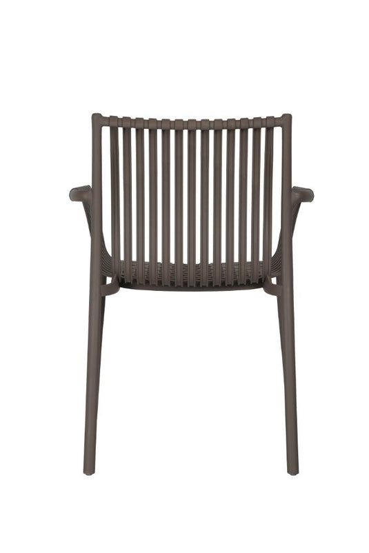 Silla Madrid con Brazos, Color Taupe, Con espaldar y diseño Moderno