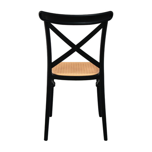 Silla Cross Para Sala Comedor Jardín - 1146 Negro