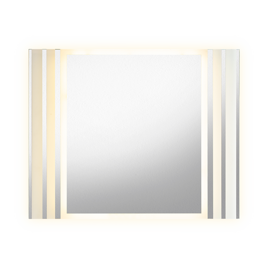 Espejo Rectangular Apolo, Gris, con Luz LED