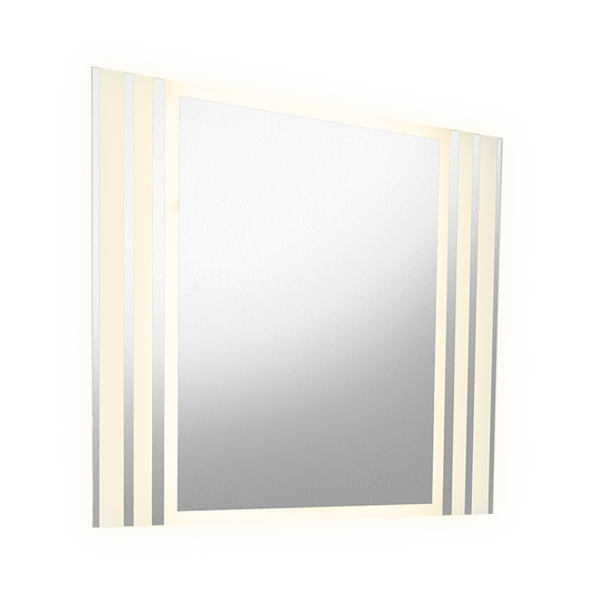 Espejo Rectangular Apolo, Gris, con Luz LED