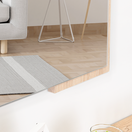 Espejo Rectangular Aleska, Color Madera Clara