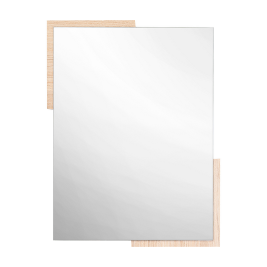 Espejo Rectangular Aleska, Color Madera Clara
