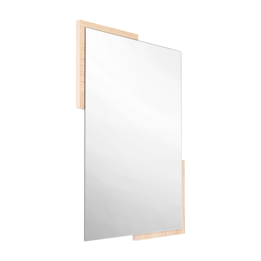 Espejo Rectangular Aleska, Color Madera Clara