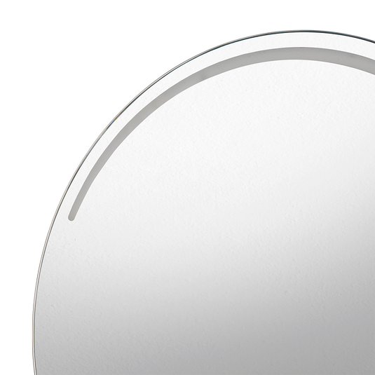 Espejo Circular Dallas, con Diseño en Sandblasting