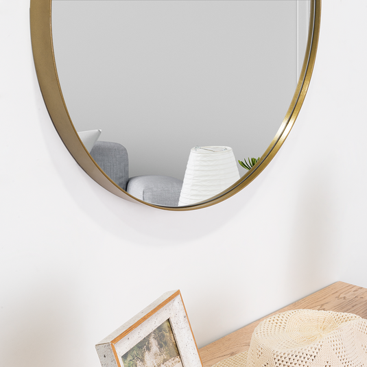 Espejo Circular D58 Dorado