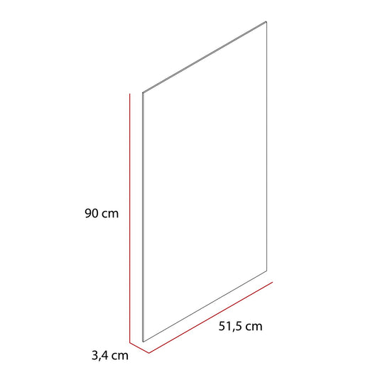 Espejo Rectangular Garda, Gris, con Luz LED