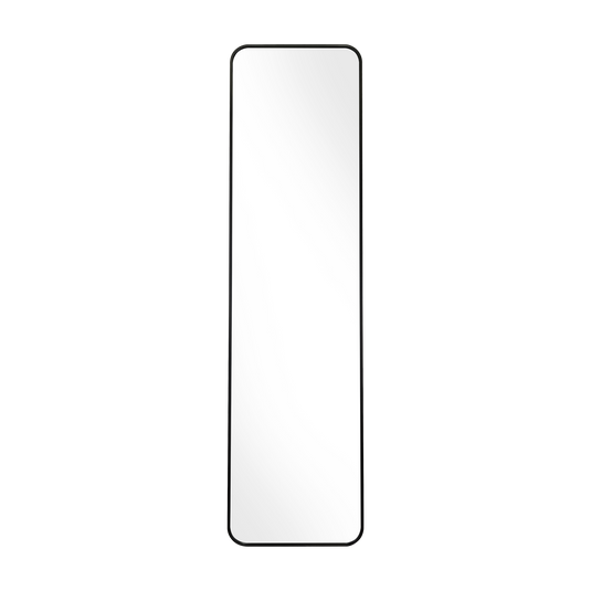 Espejo Rectangular de Piso Isa, con Marco en Aluminio Negro