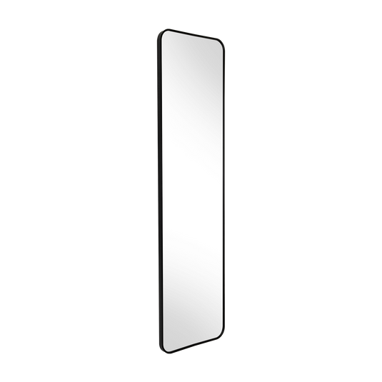Espejo Rectangular de Piso Isa, con Marco en Aluminio Negro