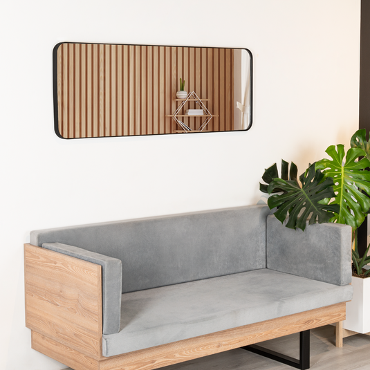 Espejo Loky Rectangular, Negro