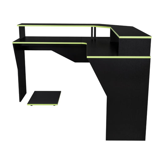Combo para Oficina Vitorino, Verde y Negro, Incluye Silla y Escritorio Gamer