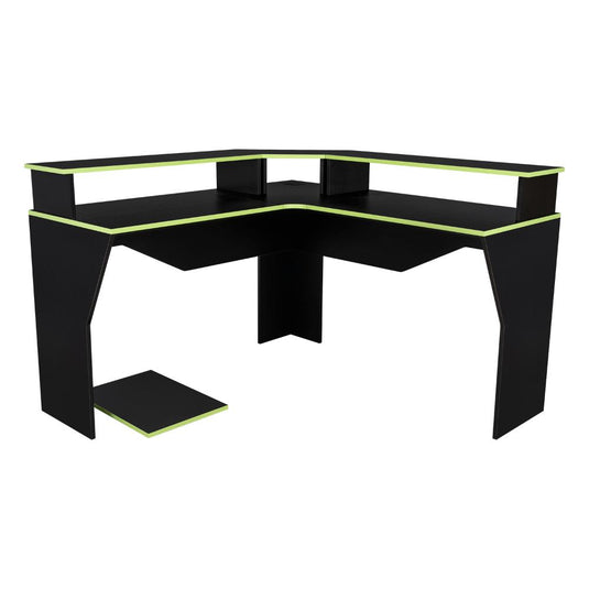Combo para Oficina Vitorino, Verde y Negro, Incluye Silla y Escritorio Gamer