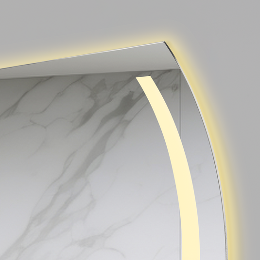 Espejo Rectangular Manson, Gris, con Luz LED