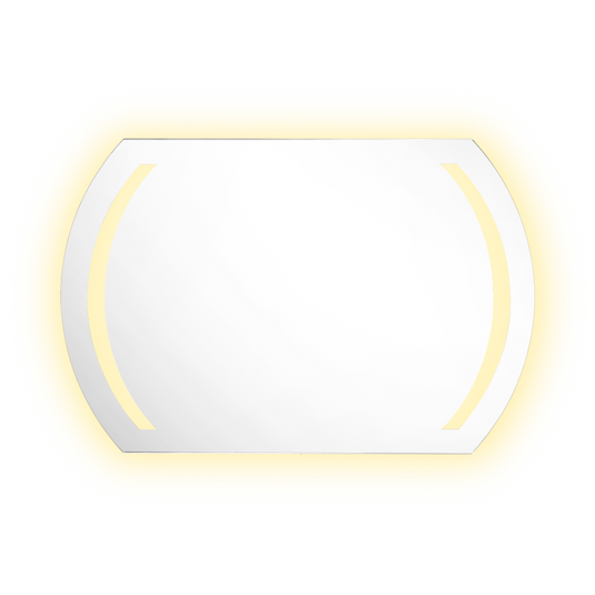 Espejo Rectangular Manson, Gris, con Luz LED
