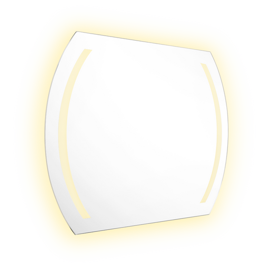 Espejo Rectangular Manson, Gris, con Luz LED