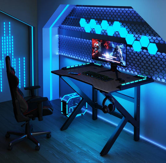 Combo Gamer Blaze, Incluye Escritorio y Silla Gamer